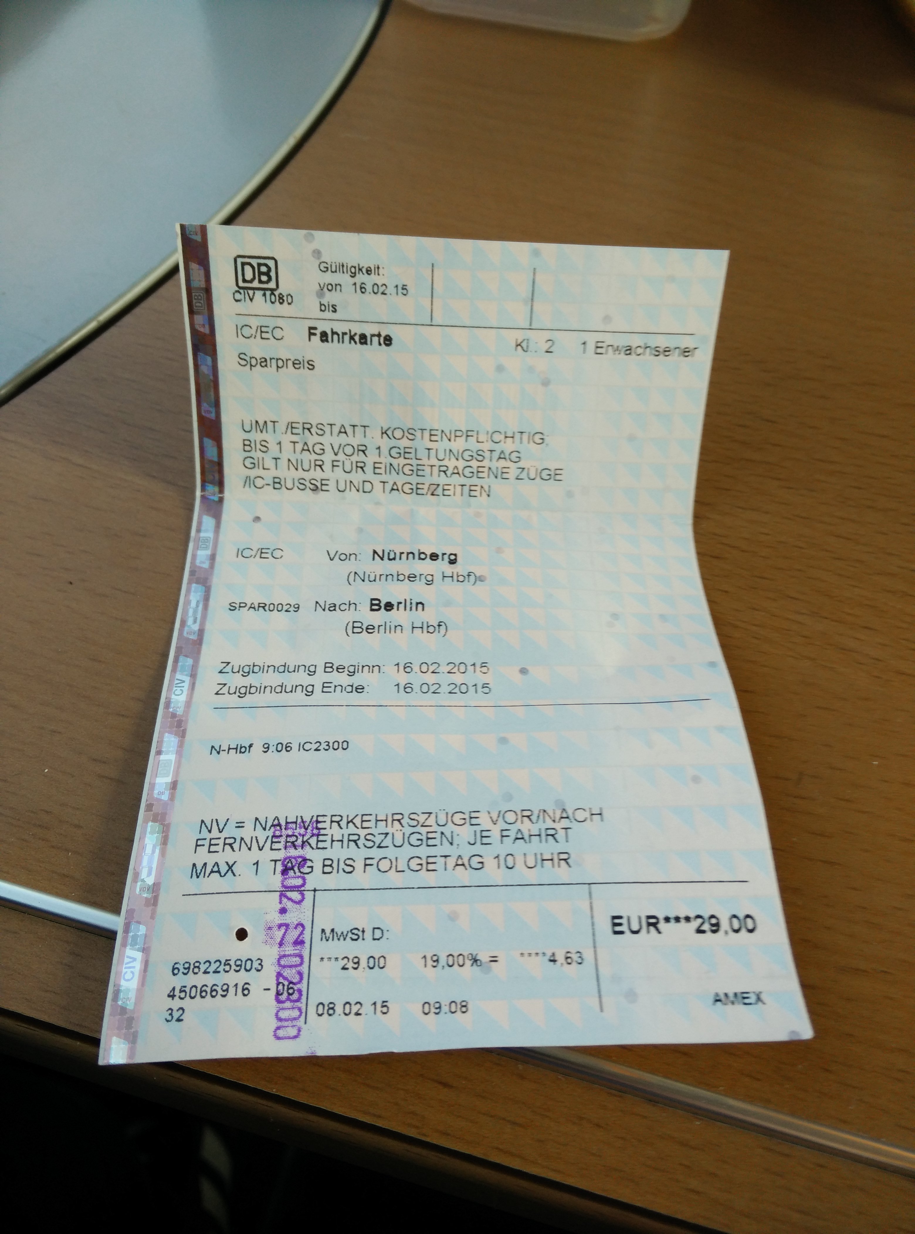 deutsche bahn ticket