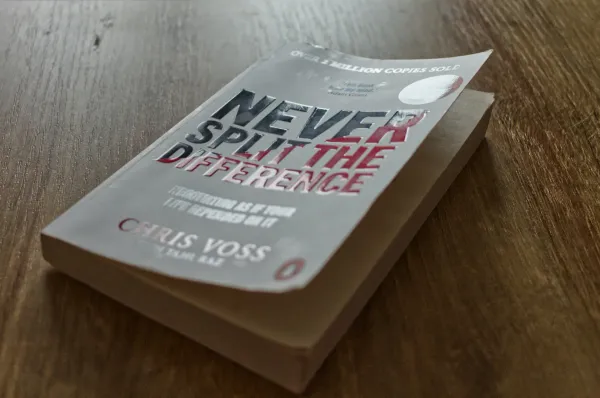 Photo of the book on a table.